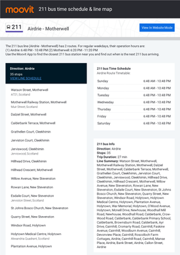 211 Bus Time Schedule & Line Route