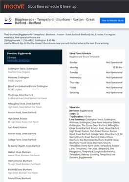 5 Bus Time Schedule & Line Route