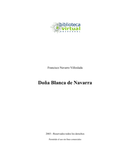 Doña Blanca De Navarra