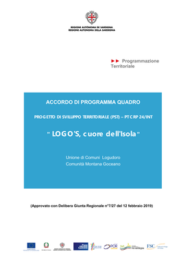 Accordo Di Programma "Logo's Cuore Dell'isola"