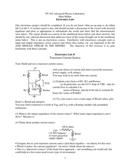 Transistor Current Source