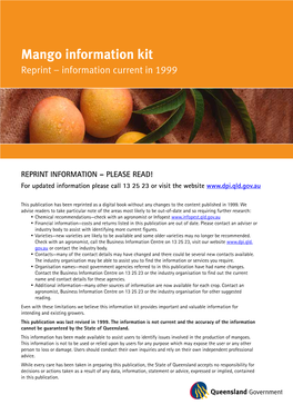 Mango Information Kit (1999) Reprint