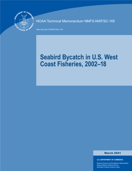 Seabird Bycatch in U.S. West Coast Fisheries, 2002-18