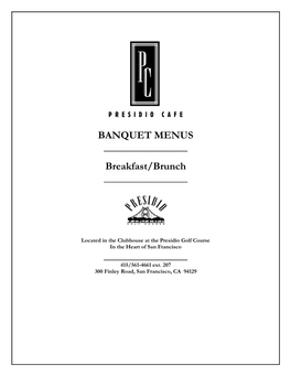Banquet Menus ______