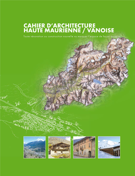 CAHIER D'architecture HAUTE Maurienne