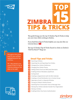 Zimbra Tips & Tricks