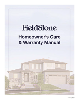 Welcome to the Fieldstone Family of Homeowners!