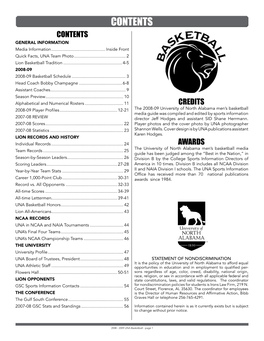 CONTENTS CONTENTS GENERAL INFORMATION Media Information