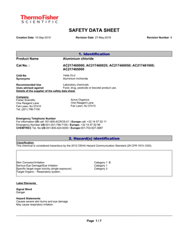 Aluminum Chloride 7446-70-0 >95