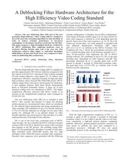 A Deblocking Filter Hardware Architecture for the High Efficiency