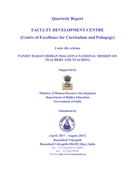 Reports of Faculty Development Centre
