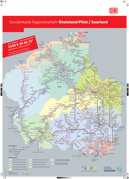 Streckenkarte Regionalverkehr Rheinland-Pfalz / Saarland