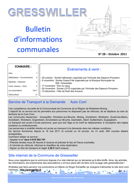Bulletin D'informations Communales