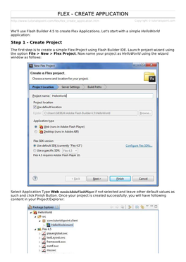 Flex Create Application