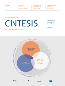 Overview & Vision 2018-2022 Application Summary