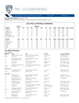 Pac-10 Conference Pac-12 Conference