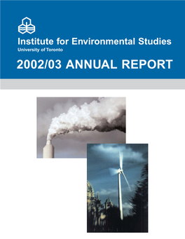 Institute for Environmental Studies 2002-03 Annual Report.Pdf
