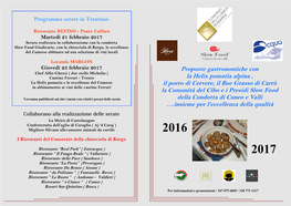 Proposte Gastronomiche Con La Helix Pomatia Alpina , Il Porro Di Cervere