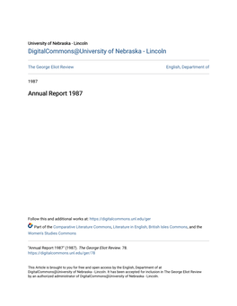 Annual Report 1987