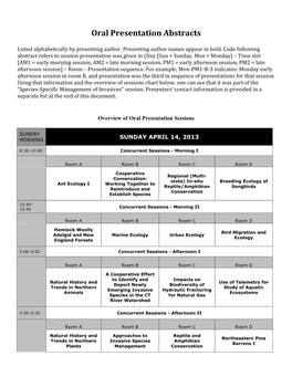 NENHC 2013 Oral Presentation Abstracts