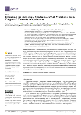 Expanding the Phenotypic Spectrum of PAX6 Mutations: from Congenital Cataracts to Nystagmus