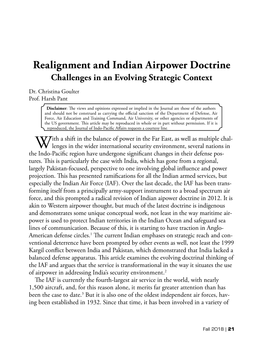 Realignment and Indian Air Power Doctrine