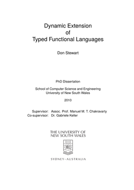 Dynamic Extension of Typed Functional Languages