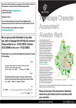 Alvaston Ward Townscape Character Assessment