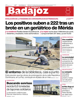 Los Positivos Suben a 222 Tras Un Brote En Un Geriátrico De Mérida
