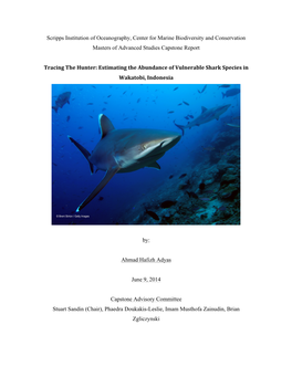 Scripps Institution of Oceanography, Center for Marine Biodiversity and Conservation Masters of Advanced Studies Capstone Report