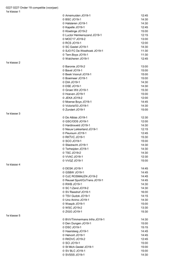 0227 0227 Onder 19 Competitie (Voorjaar) 1E Klasse 1 0