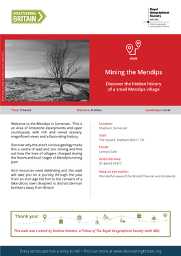 Mining the Mendips