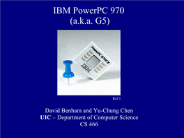 IBM Powerpc 970 (A.K.A. G5)