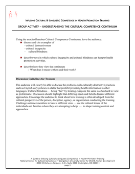 Understanding the Cultural Competence Continuum