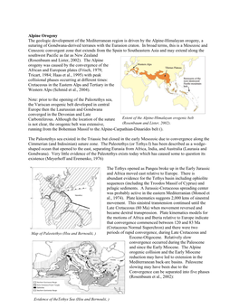 Alpine Orogeny the Geologic Development of the Mediterranean