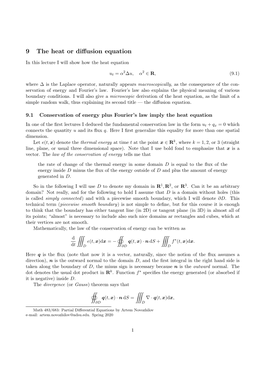 9 the Heat Or Diffusion Equation