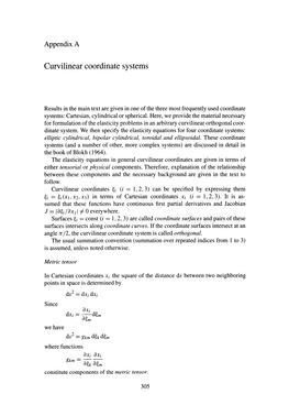 Curvilinear Coordinate Systems