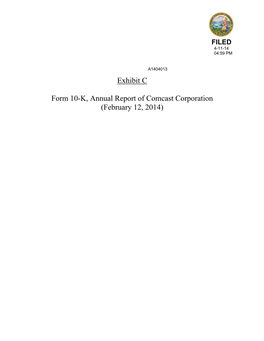 Exhibit C Form 10-K, Annual Report of Comcast