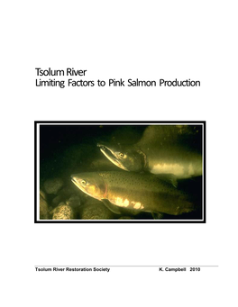 Tsolum River Limiting Factors to Pink Salmon Production