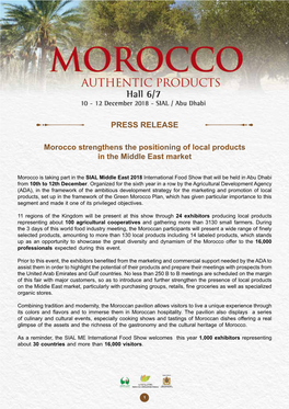Morocco Strengthens the Positioning of Local Products in the Middle East Market