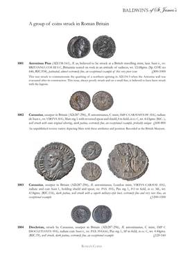 A Group of Coins Struck in Roman Britain