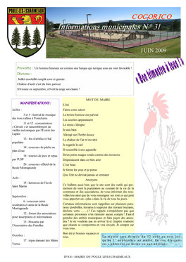 Informations Municipales N° 31