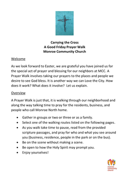 Carrying the Cross a Good Friday Prayer Walk Monroe Community