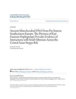 Ancient Mitochondrial DNA from Pre-Historic