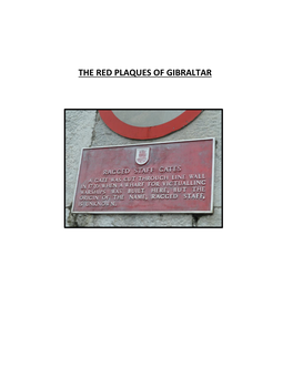 The Red Plaques of Gibraltar
