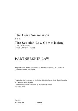 Partnership Law (LC 283; SLC 192)