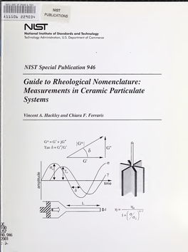 Guide to Rheological Nomenclature: Measurements in Ceramic Particulate Systems