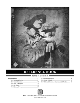 REFERENCE BOOK Table of Contents Designer’S Notes