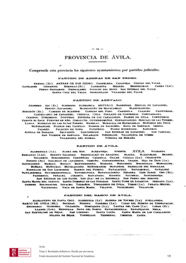 Provincia De Ávila