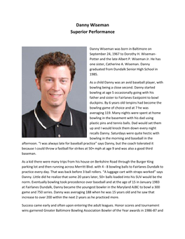 Danny Wiseman Superior Performance